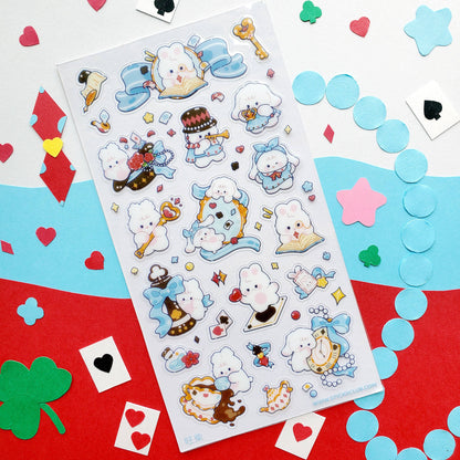 Bunnies in Wonderland Sticker Sheet