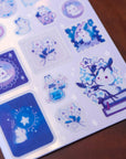 Rabbit and Shooting Stars Washi Sticker Sheet