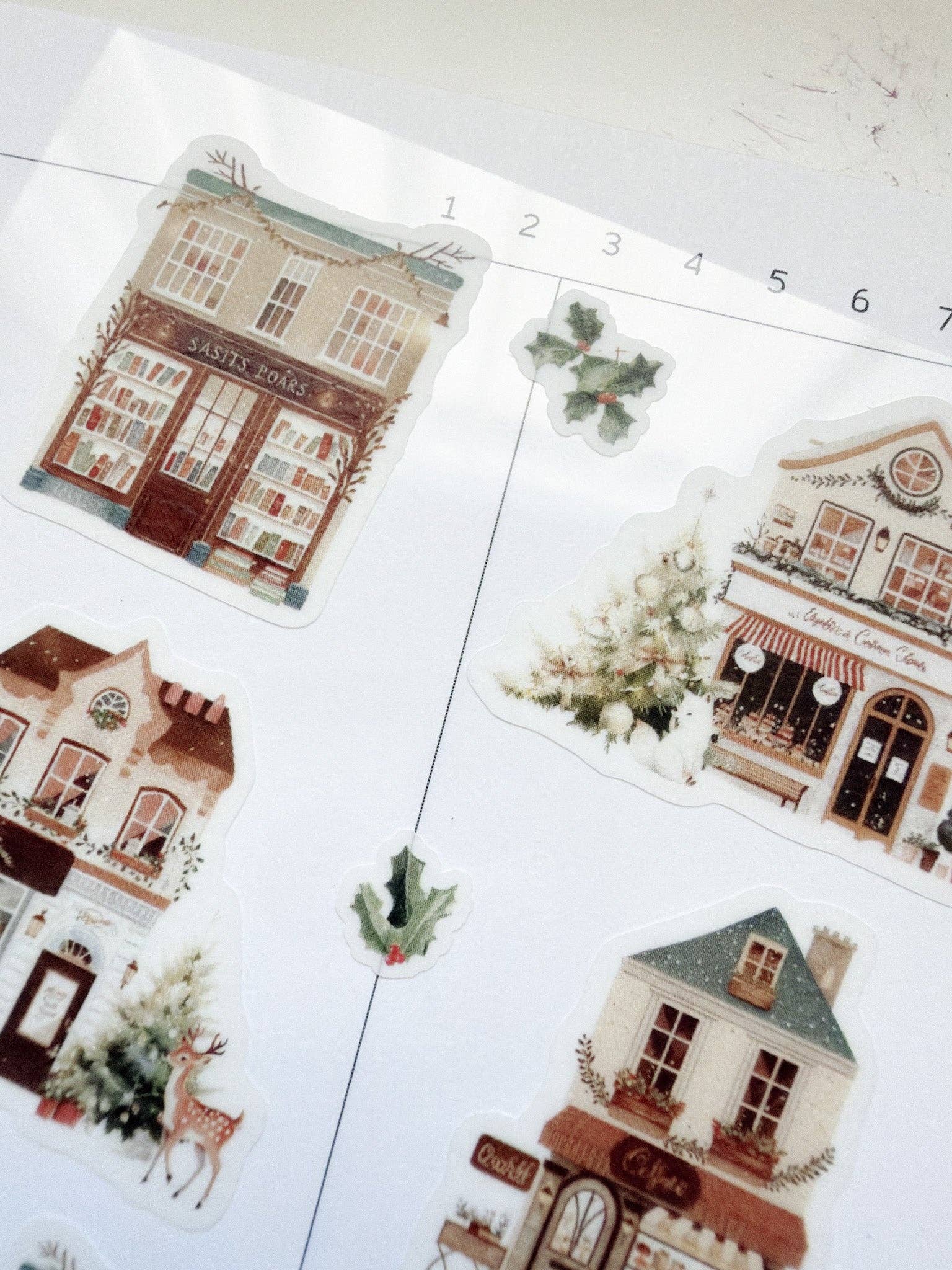Christmas Village Washi Sticker Sheet
