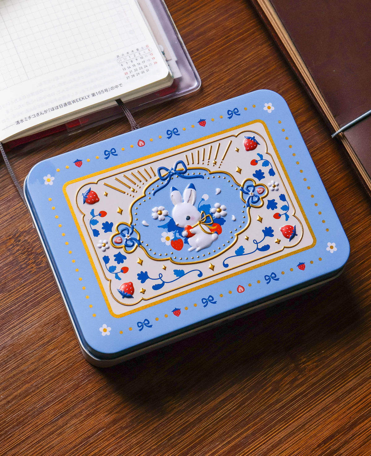 Strawberry Bunny Stamp Tin