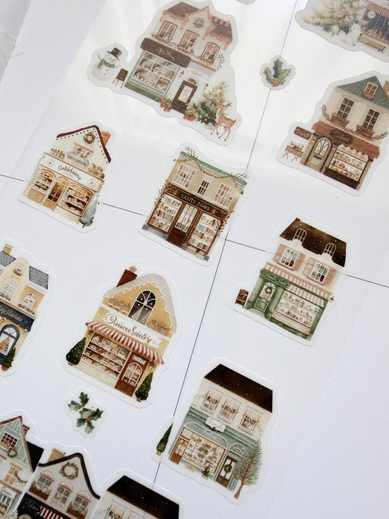 Christmas Village Washi Sticker Sheet