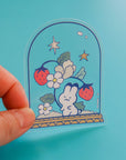 Strawberry Garden Dome Transparent Vinyl Sticker