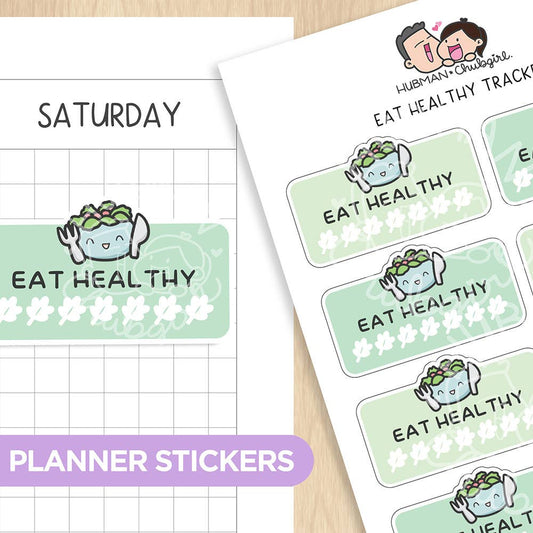 Eat Healthy Tracker Planner Stickers
