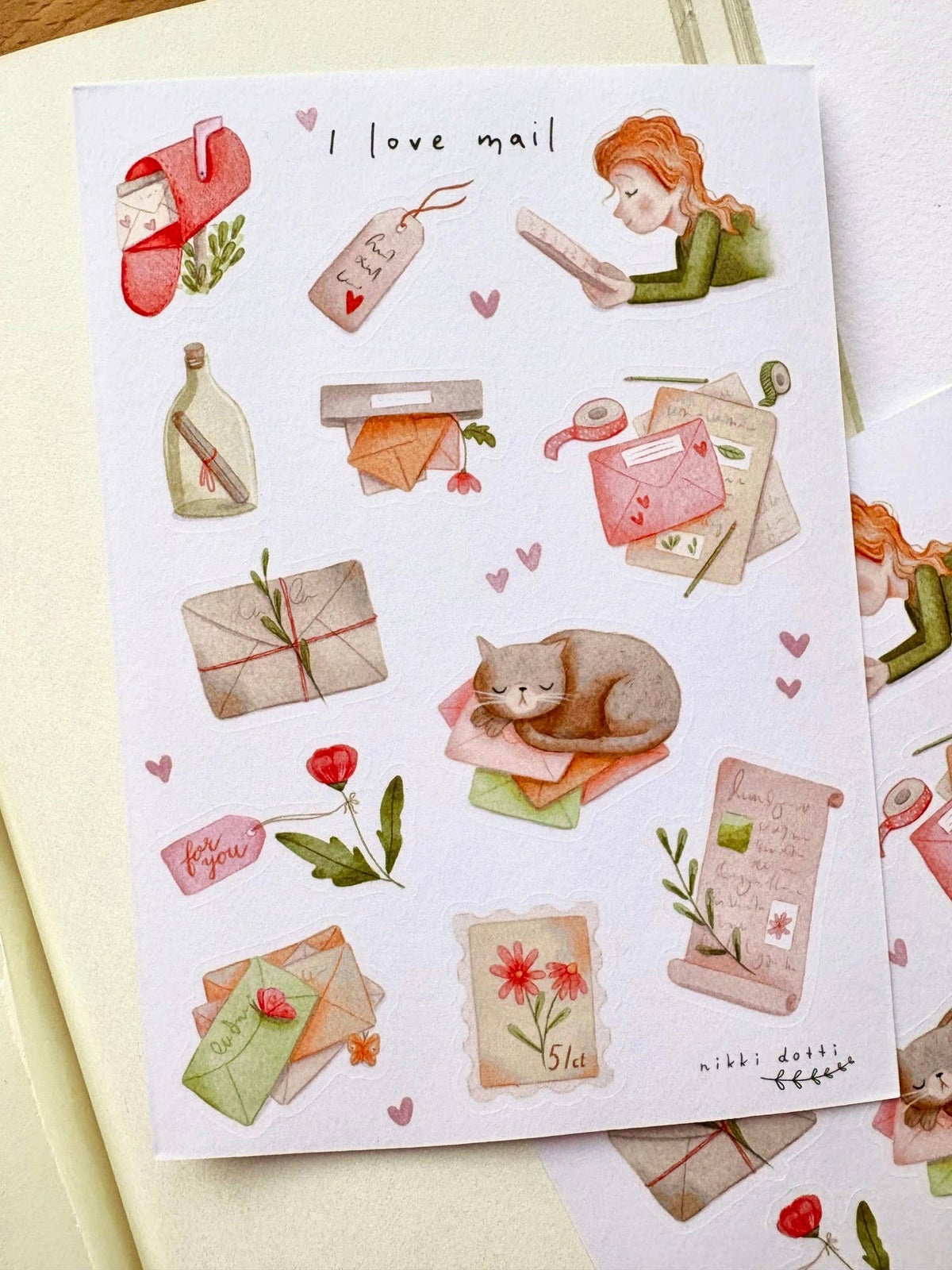 I Love Mail Sticker Sheet