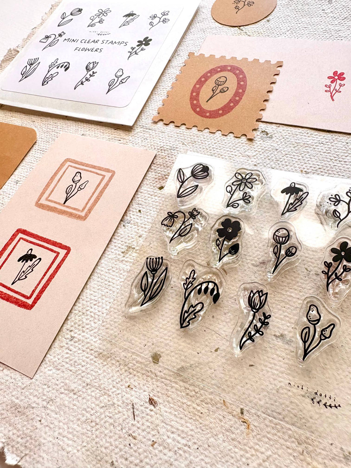 Flowers Mini Clear Stamp Set