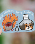 Professional Food Burner Chef Vinyl Sticker