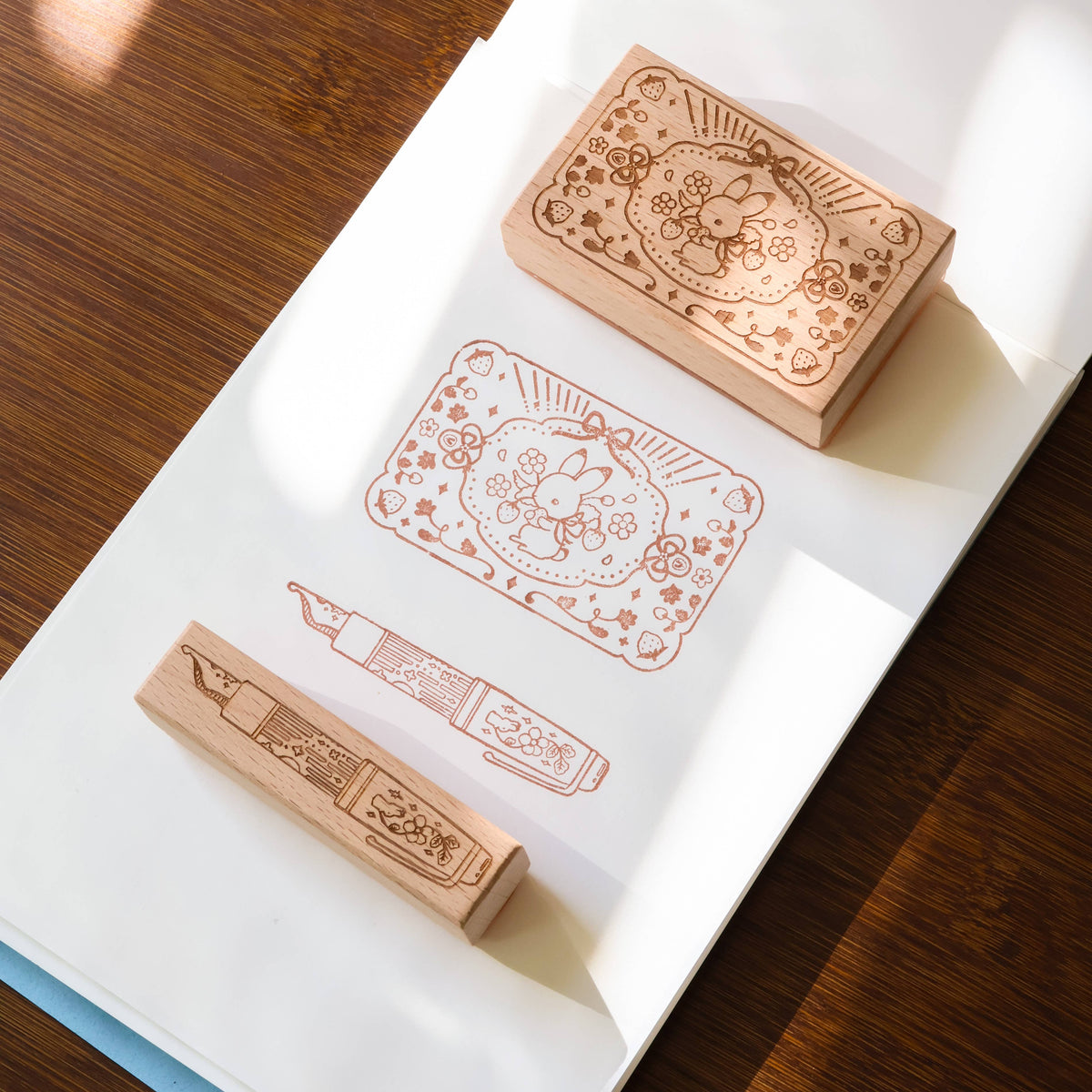 Strawberry Bunny Stamp Tin
