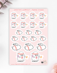 Ghosty Workout Planner Sticker Sheet