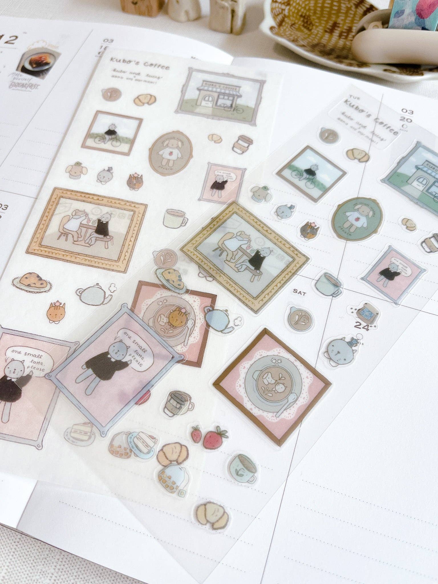 Kubo Cafe PET Sticker Sheet