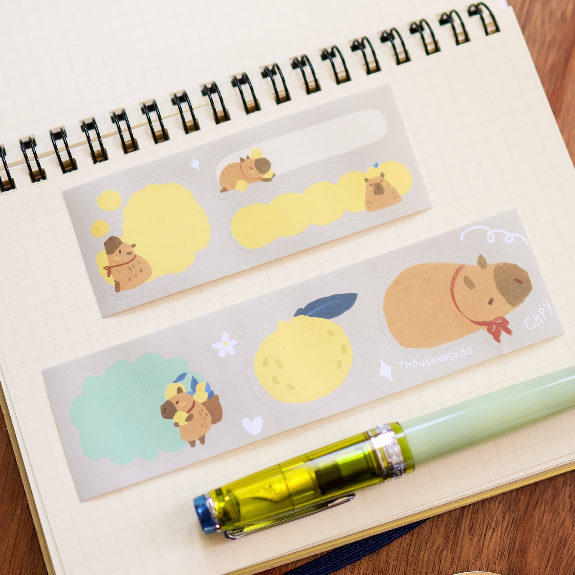 Paper Roll Labels (Kiss Cut) - Capybara