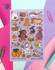 Halloween Costume Puppies Sticker Sheet