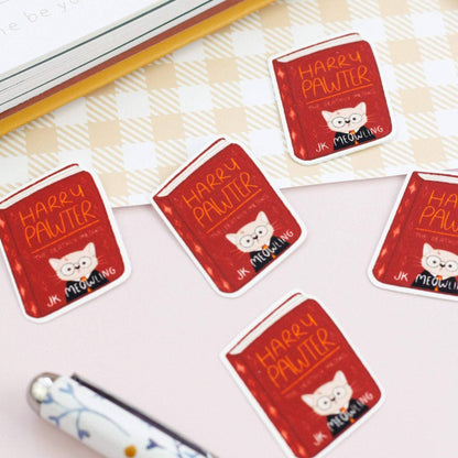 Harry Pawter - Cat book stickers