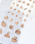 Pumpkin Spice Kuma Sticker Sheet