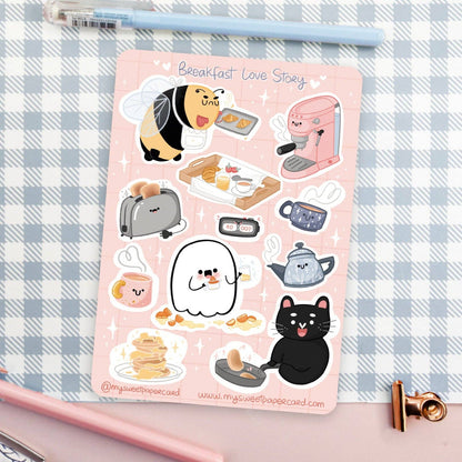 A6 Breakfast Stickers - Planner stickers