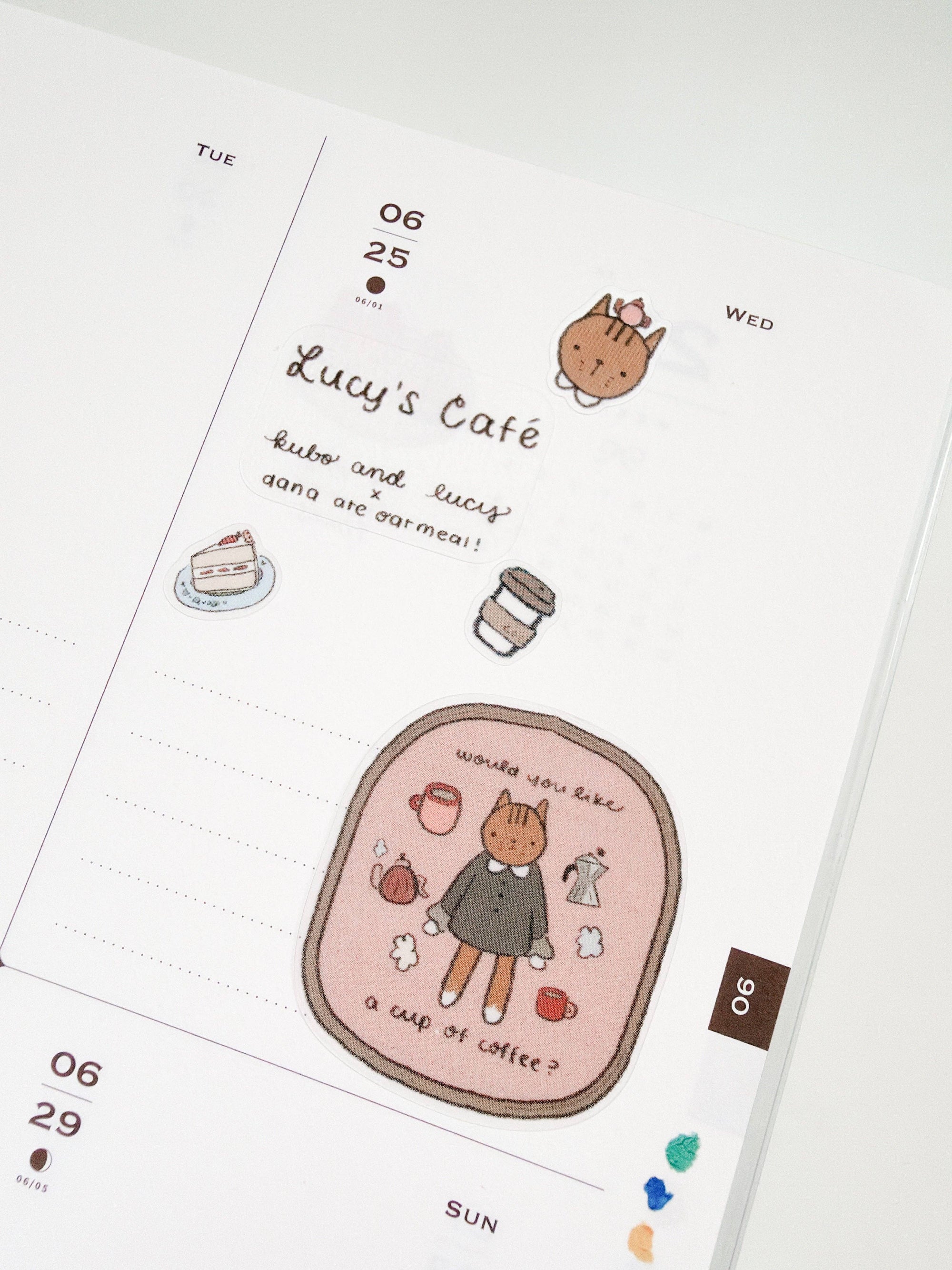Lucy’s Cafe PET Sticker Sheet