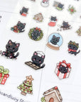 Luna Christmas PET Sticker Sheet