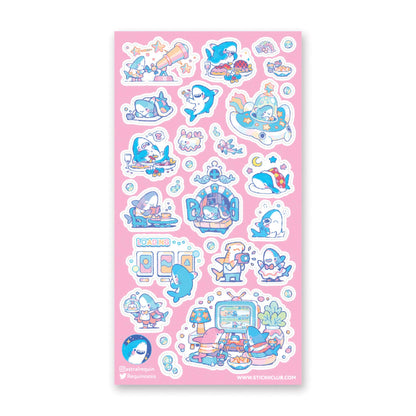 Stellar Sharks Sticker Sheet