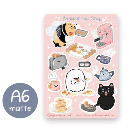 A6 Breakfast Stickers - Planner stickers