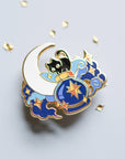 Deep Sky and a Black Cat Enamel Pin