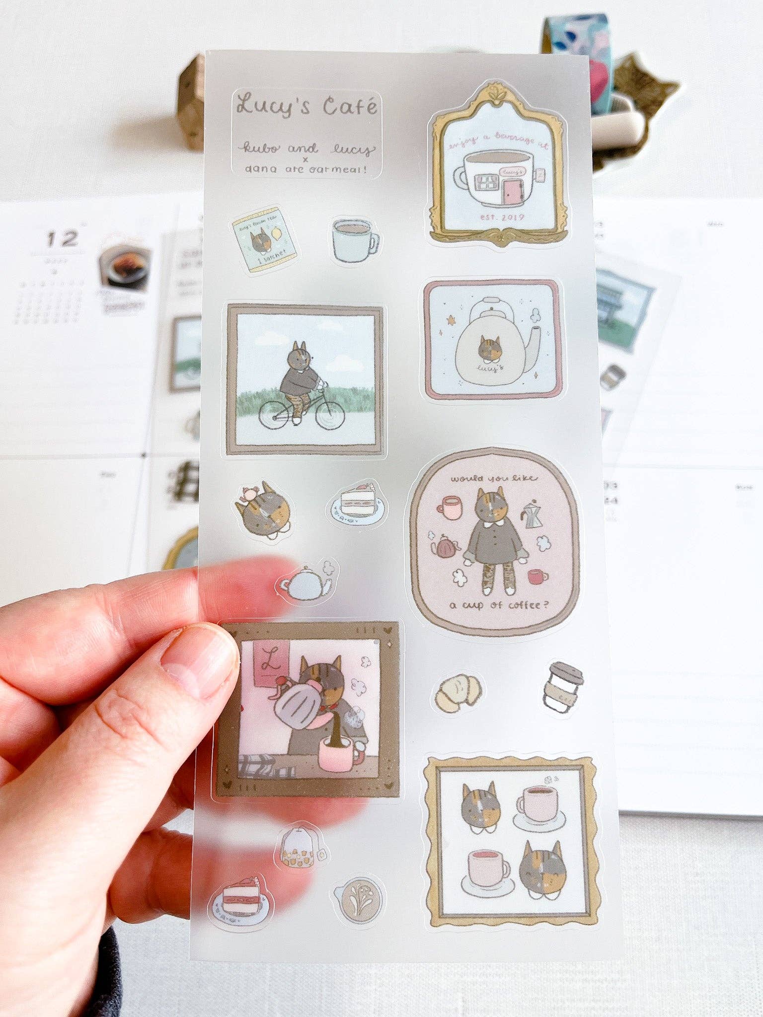 Lucy’s Cafe PET Sticker Sheet