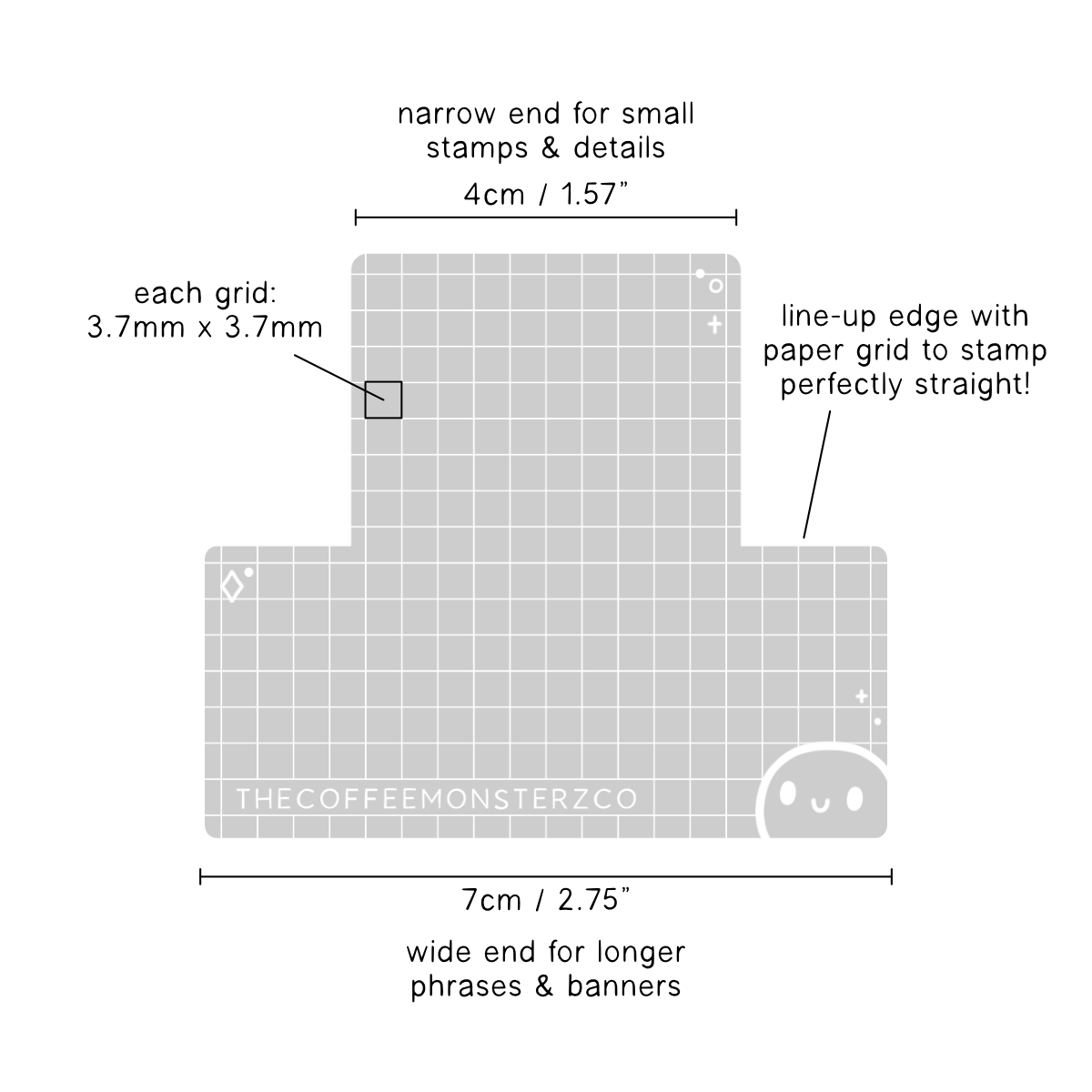 Emoti Dual Size Acrylic Stamping Block