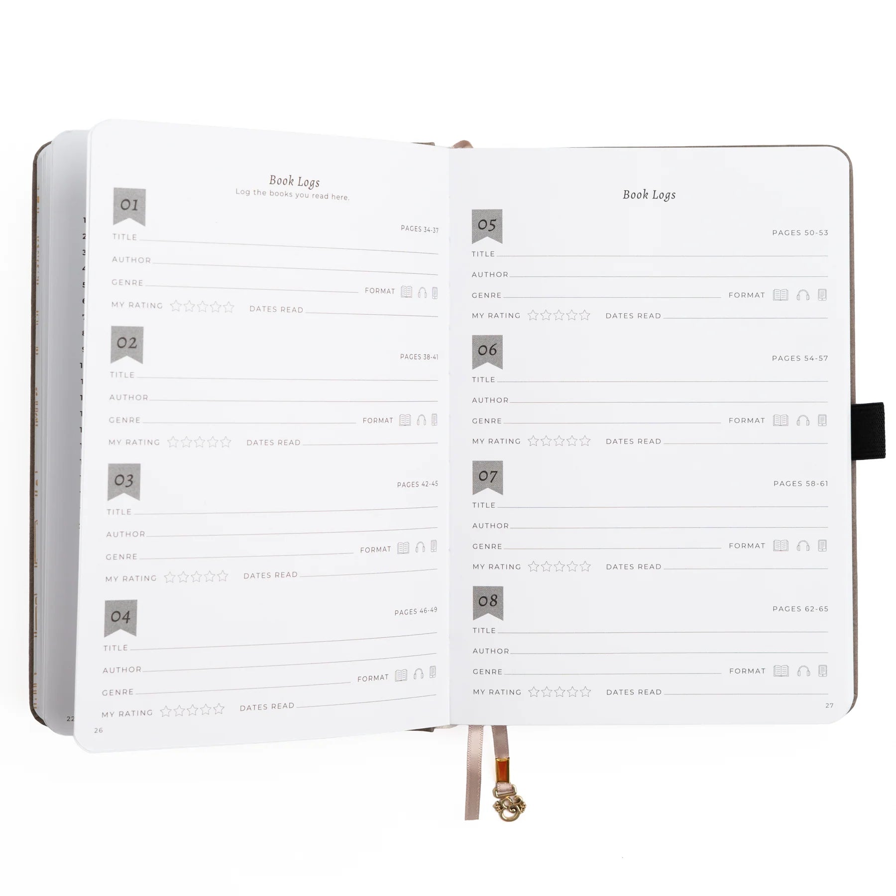 A5 Bookshelf Reading Journal