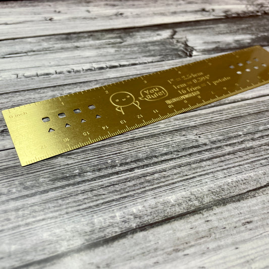 October metal ruler