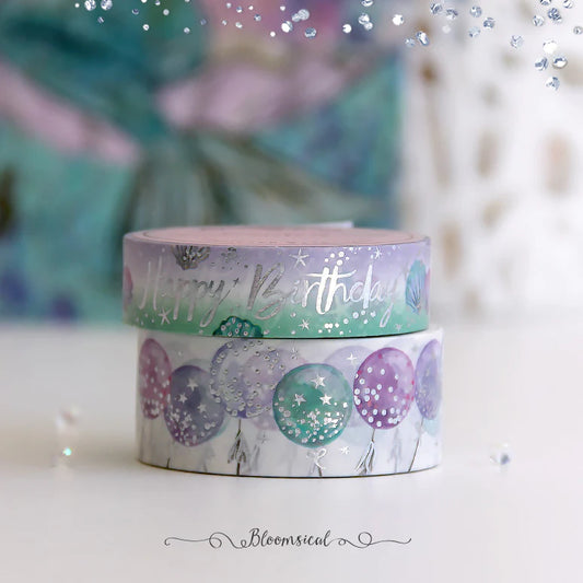 Mermaid Happy Birthday Washi Tape Duo