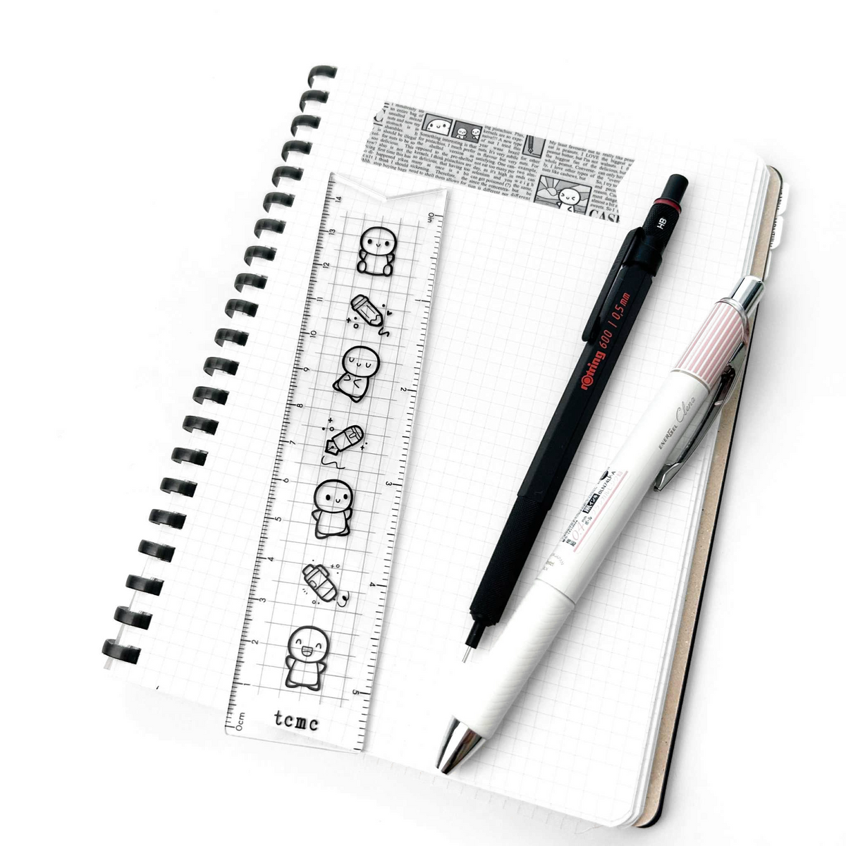Emothiom Ruler Emotis & Doodles - Acrylic Ruler – Suteki Stickers