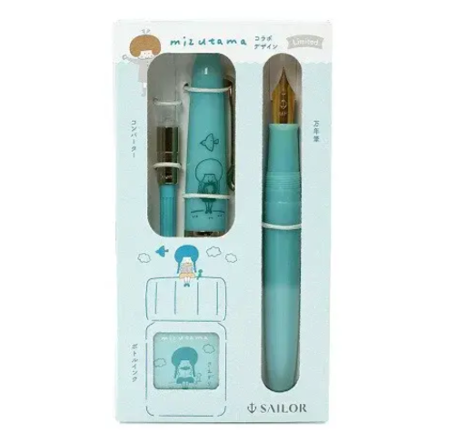 Sailor Profit Junior x Mizutama Fountain Pen & Ink Set - Turquoise