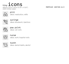 Tiny Icons - Medical (washi paper)