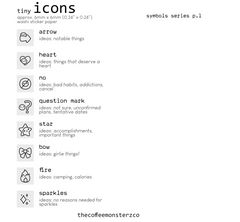 Tiny Icons - Symbols (washi paper)