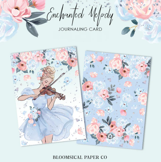 Enchanted Melody Violinist Journaling Card