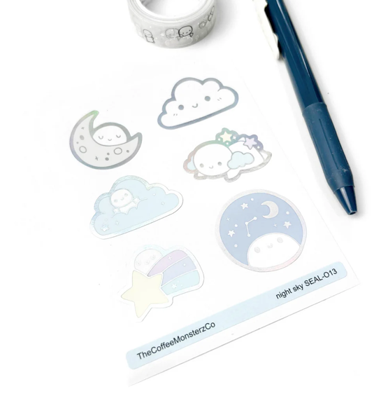 Night Sky - Sticker Seals