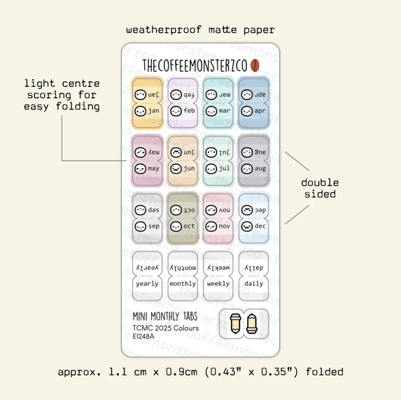 Mini Monthly Tabs - Emotis