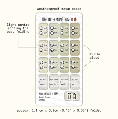 Mini Monthly Tabs - Emotis