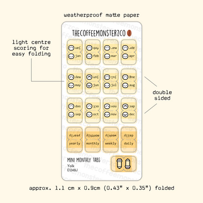 Mini Monthly Tabs - Emotis