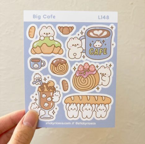 Big cafe sticker sheet