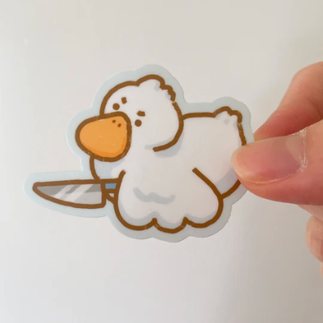 Angry Duck Sticker