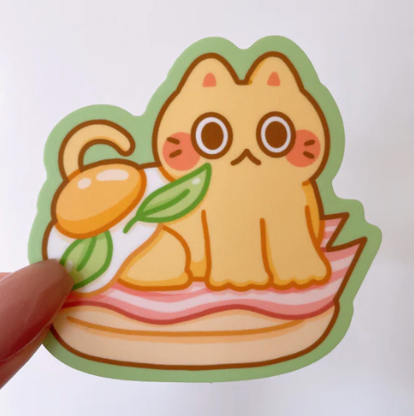 Eggs benedict Cat sticker