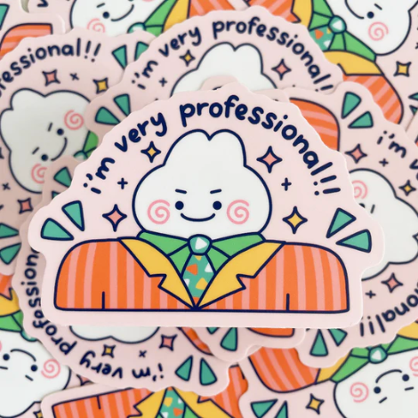 I'm Very Professional Bunny Sticker