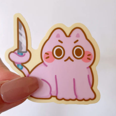 Knife Cat sticker