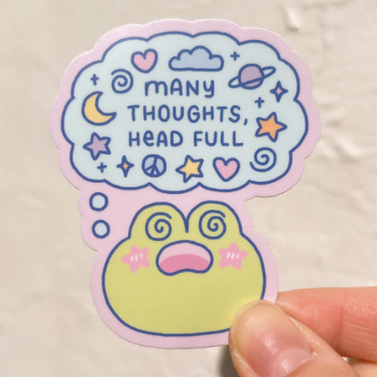 Many Thoughts Head Full sticker