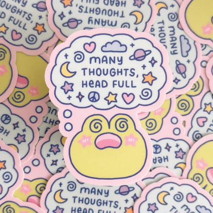 Many Thoughts Head Full sticker