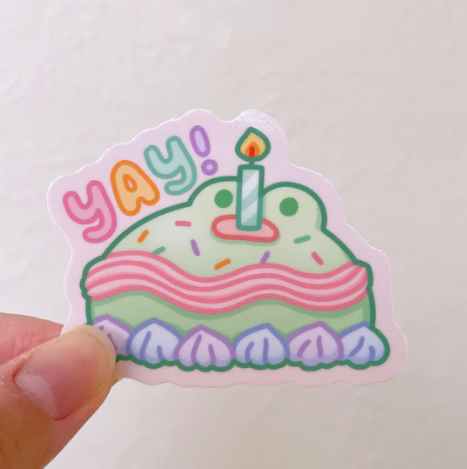 Matcha the frog cake sticker