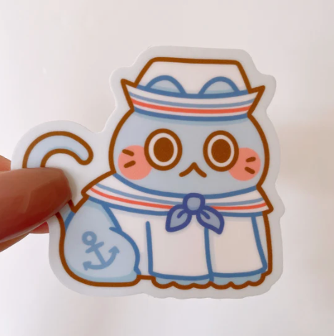 Sailor cat sticker