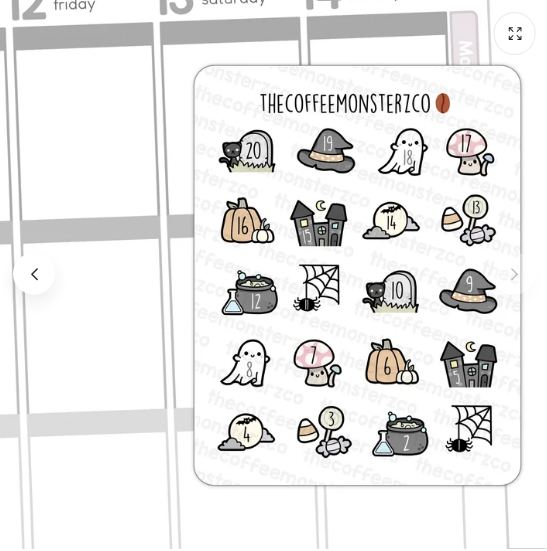 Halloween Countdown Doodles Sticker Sheet