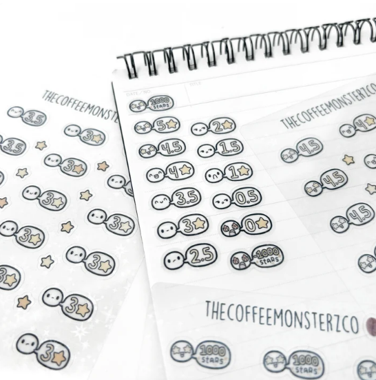 Star Rating Doodles Sticker Sheets