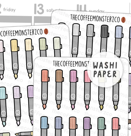 Large Marker Doodles Sticker Sheet