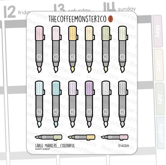 Large Marker Doodles Sticker Sheet